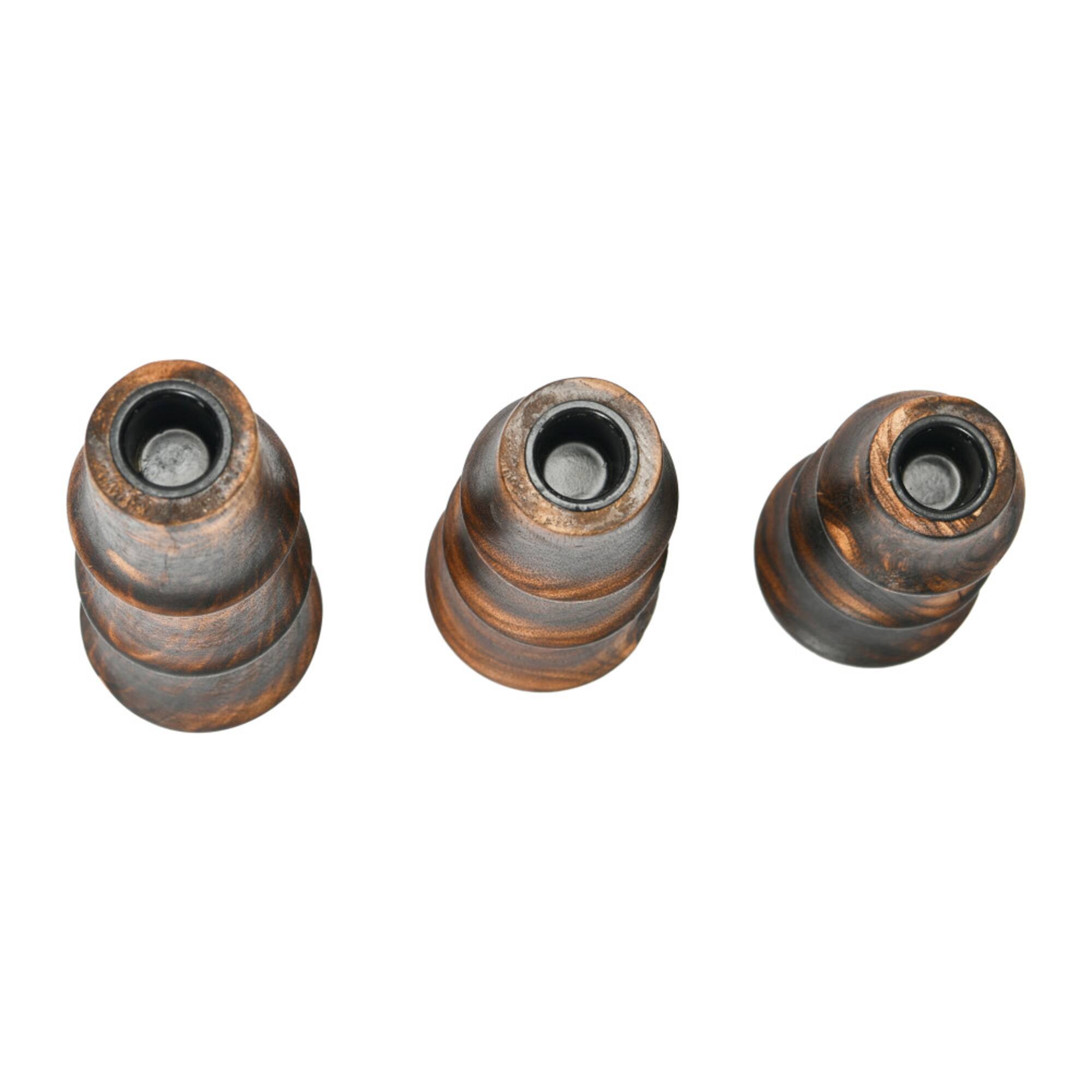 Hello Honey® Wooden Waves Taper Candle Holder Set